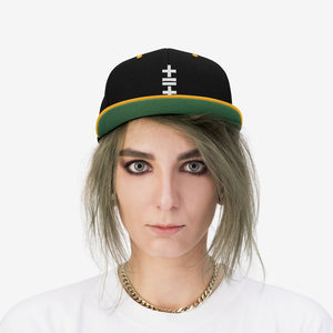 Unisex Flat Bill Hat (vertical logo)