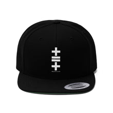 Load image into Gallery viewer, Unisex Flat Bill Hat (vertical logo)
