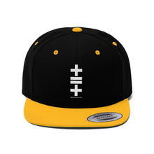 Load image into Gallery viewer, Unisex Flat Bill Hat (vertical logo)
